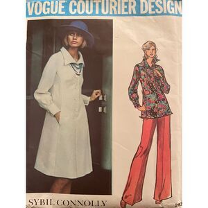 Vogue Design Dress, Tunic Pants Pattern Sybil Connolly Vogue 2828 Sz 10